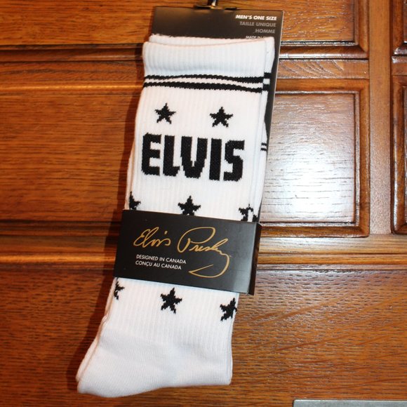 🍁5/$25🎃 Elvis Socks Size 9-12 Mens 1 Pair RollCrew Style - Picture 1 of 2